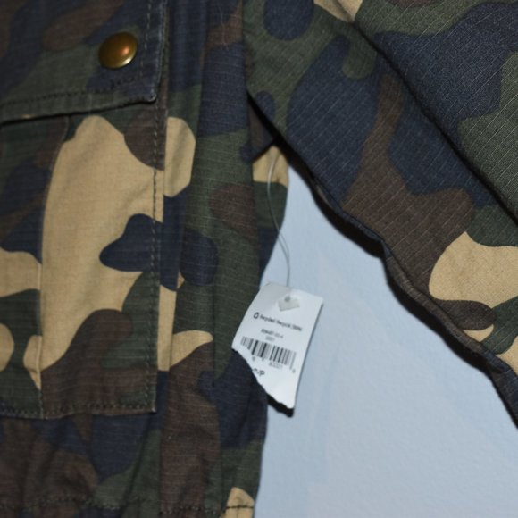 Gap Green Camo Miltary Fall Jacket Small - Picture 4 of 8